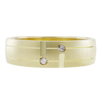 Argolla en Oro Amarillo 14k con Circonias