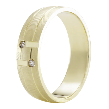 Argolla en Oro Amarillo 14k con Circonias