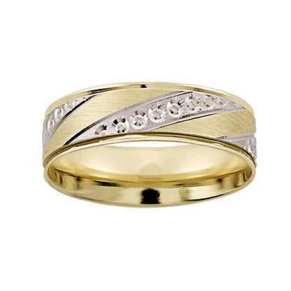 Argolla Combinada en Oro de 14k con Circonias
