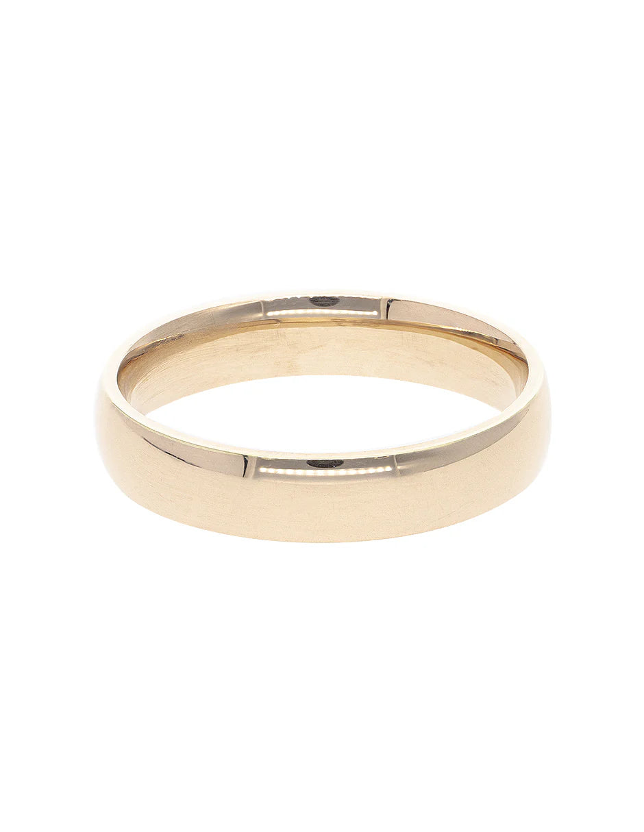 Argolla Lisa Oro Rosa de 4mm Media Caña 10k y 14k