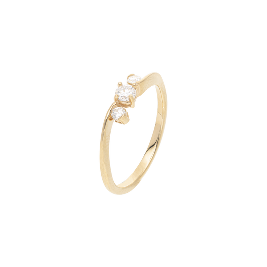 ANILLO TRESILLO 14K ZIRCONIA