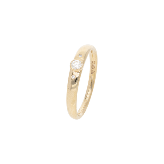 SOLITARIO ORO 14K 3 ZIRCONIAS