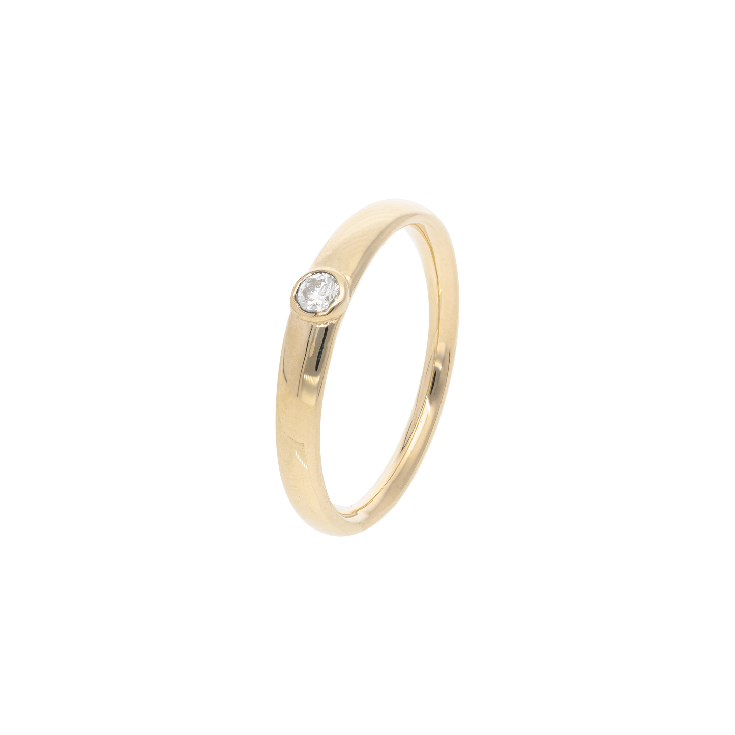 SOLITARIO ORO 14K PLANO ZIRCONIA