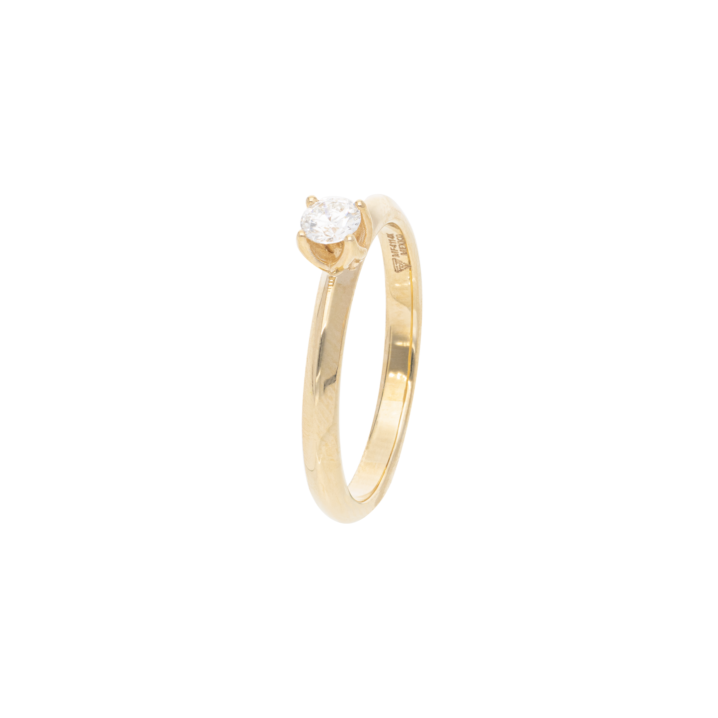 SOLITARIO 14K ZIRCONIA