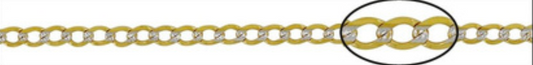 CADENA ORO 3X1 PAVE 10-14k