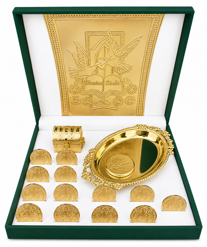Arras Matrimoniales en Chapa de Oro con Estuche de Lujo