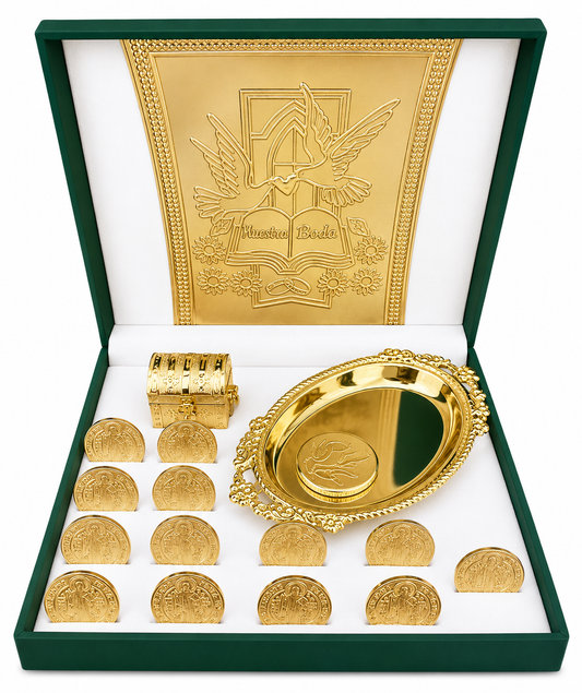 Arras Matrimoniales en Chapa de Oro con Estuche de Lujo