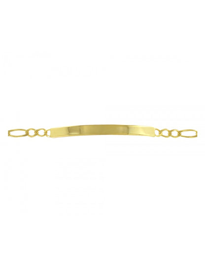 Esclava con Placa Estilo Fígaro en Oro de 10k y 14k