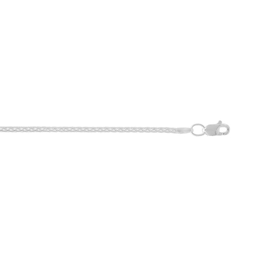 Cadena Eslabón Espiga en Plata