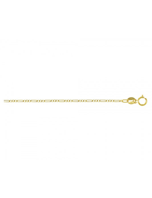 Cadena Estilo Fígaro 3x1 Delgada En Oro de 10k y 14k
