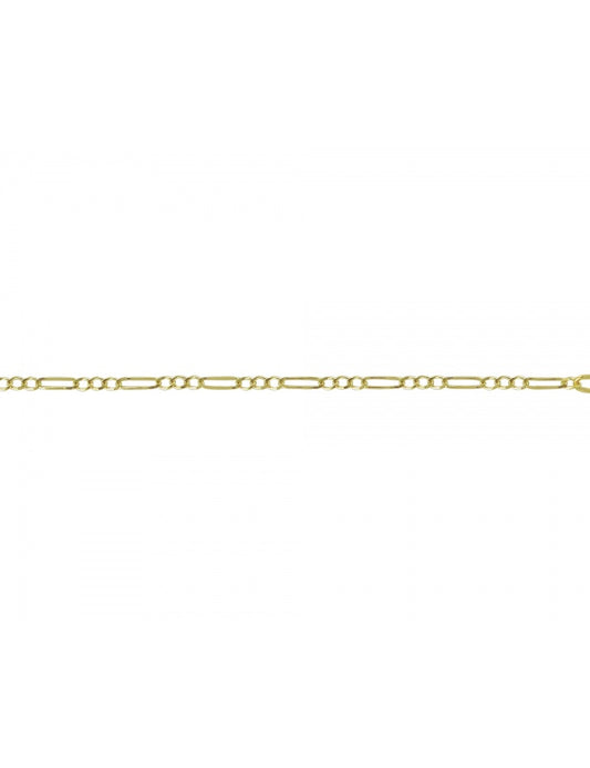 Cadena Estilo Fígaro 3x1 Delgada En Oro de 10k y 14k