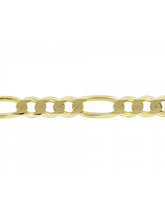 Cadena Estilo Fígaro 3x1 en oro de 10k y 14k