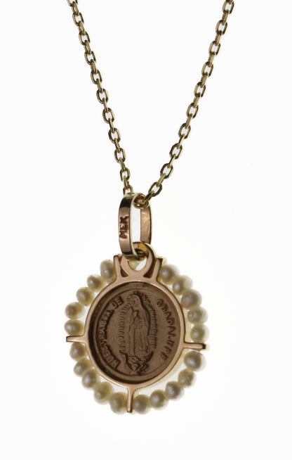 MEDALLA ORO 14K VIRGEN GUADALUPE