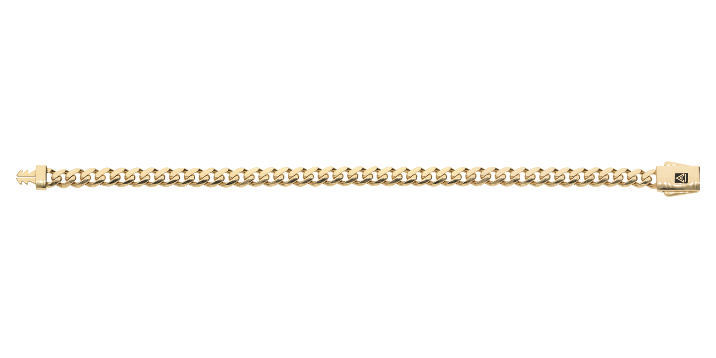 Pulsera Cubana en Oro 10k y 14k