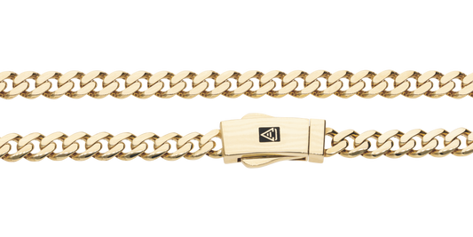 Cadena Cubana Lisa en Oro 10k y 14k