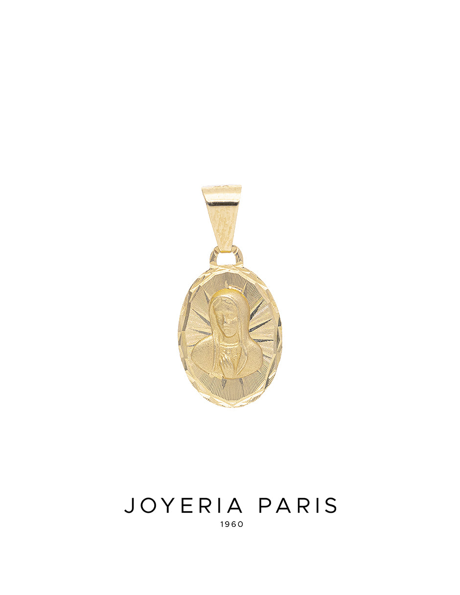 Medalla Virgen de Guadalupe Busto de 12mm en Oro 10k y 14k