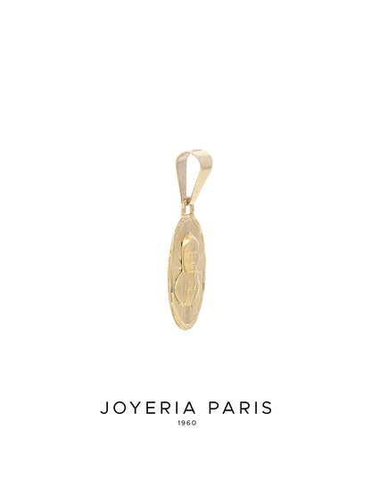 Medalla Virgen de Guadalupe Busto de 12mm en Oro 10k y 14k