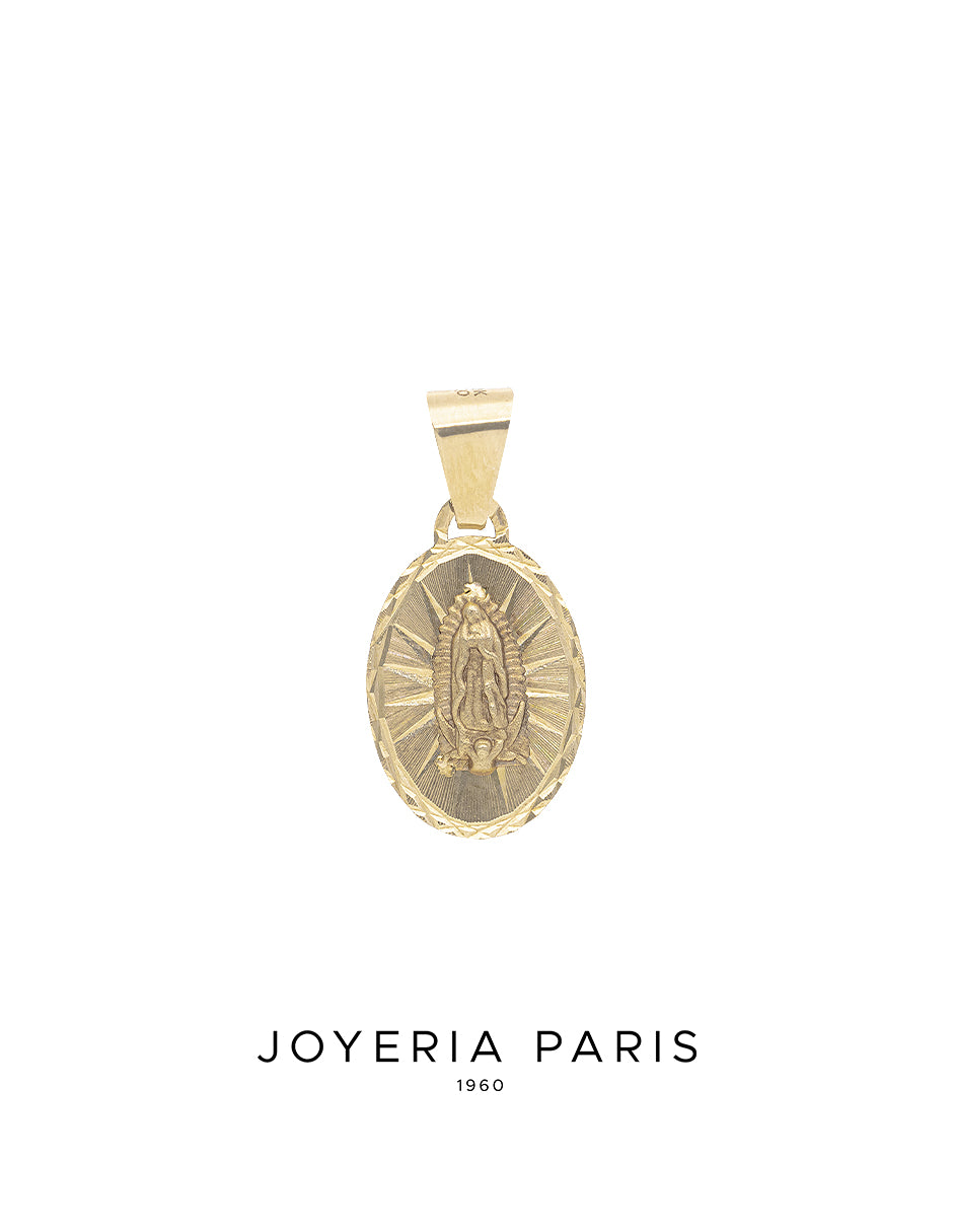 Medalla de la Virgen de Guadalupe 12mm en Oro 10k y 14k