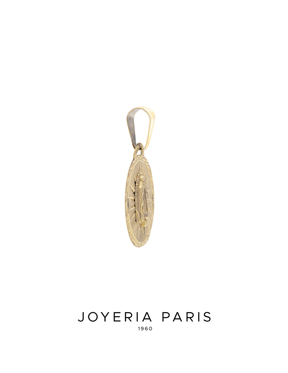 Medalla de la Virgen de Guadalupe 12mm en Oro 10k y 14k