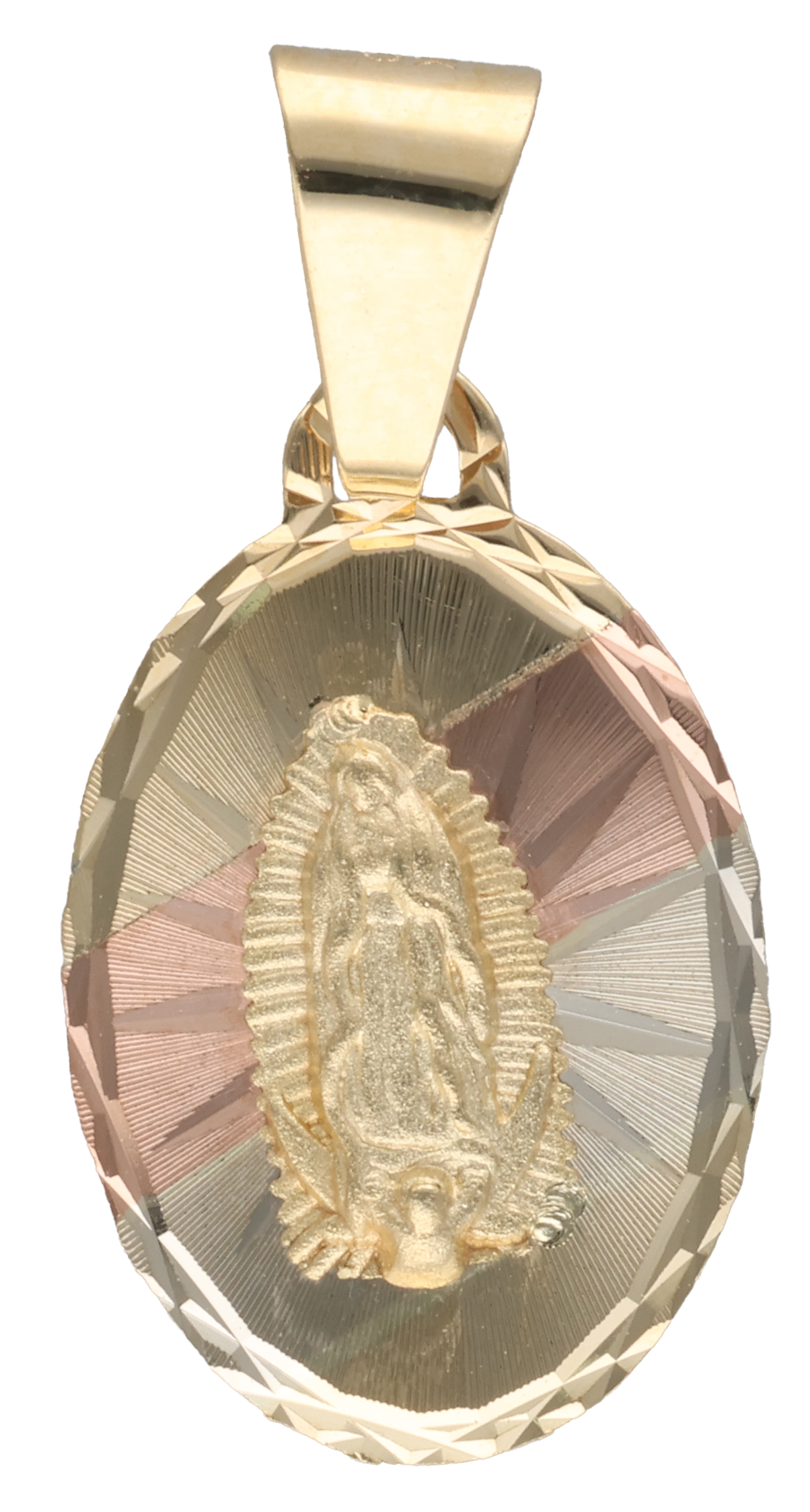 MEDALLA VIRGEN GUADALUPE ORO 10-14K FLORENTINO (mm)