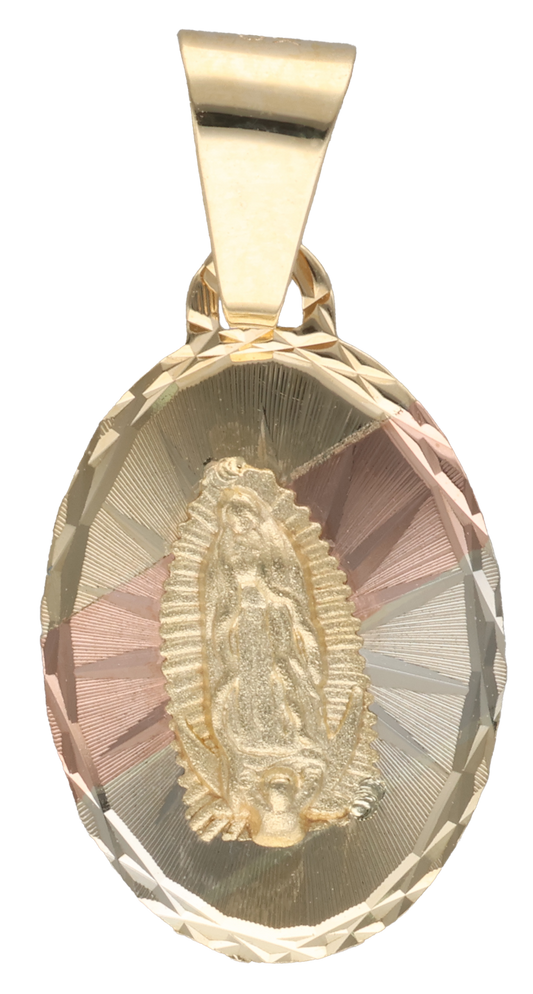 MEDALLA VIRGEN GUADALUPE ORO 10-14K FLORENTINO (mm)