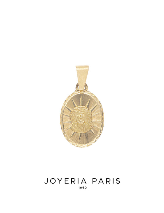 Divine Countenance Oval Medal 15mm in 10k and 14k Gold