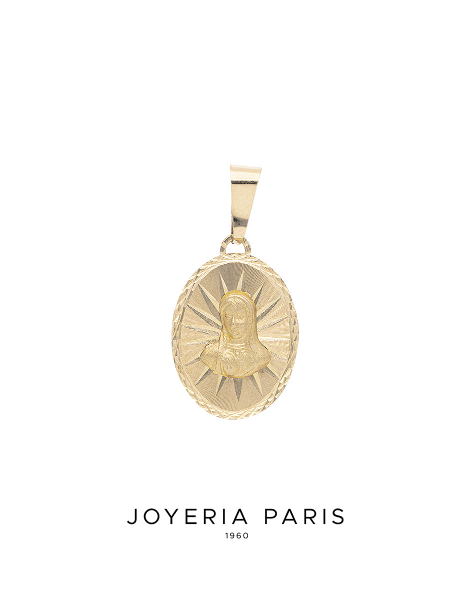 Medalla Virgen de Guadalupe 19mm en Oro 10k y 14k