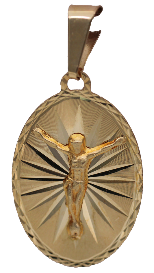 MEDALLA CRISTO ORO 10-14K