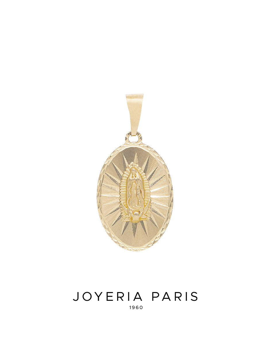 Medalla Virgen de Guadalupe 22mm en Oro de 10k y 14k