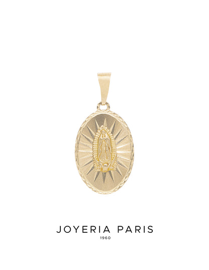 Medalla Virgen de Guadalupe 22mm en Oro de 10k y 14k