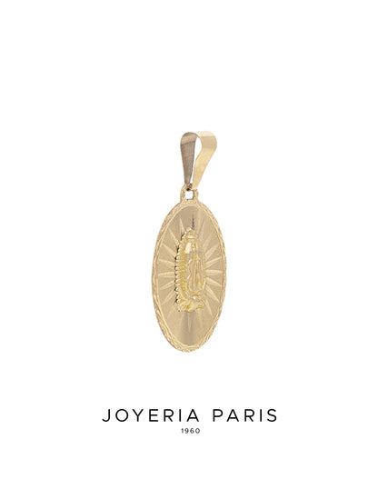 Medalla Virgen de Guadalupe 22mm en Oro de 10k y 14k