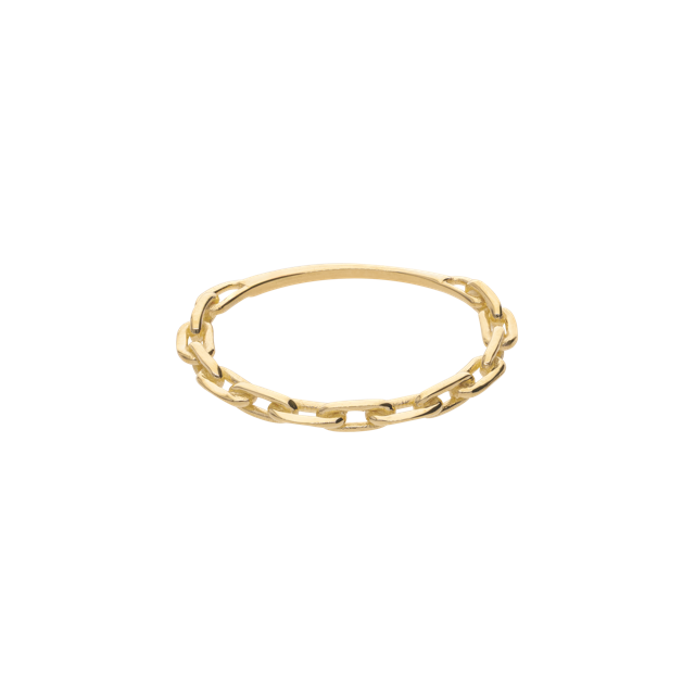 Anillo estilo Eslabón en Oro de 10k y 14k