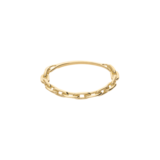 Anillo estilo Eslabón en Oro de 10k y 14k