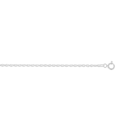 Cadena Delgada Tejido Torzal Clasico en Plata