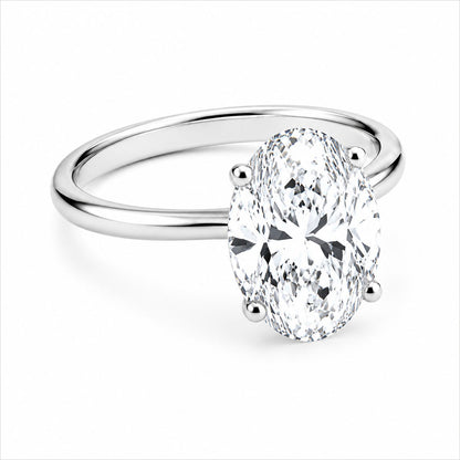 Solitario Corte Oval de 1.5ct en Oro 14k