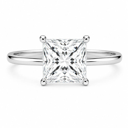 Solitario Corte Princesa de 1ct en Oro de 14k