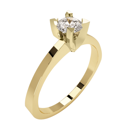 SOLITARIO ORO 14K ZIRCONIA