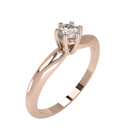 SOLITARIO ZIRCONIA ORO 14K