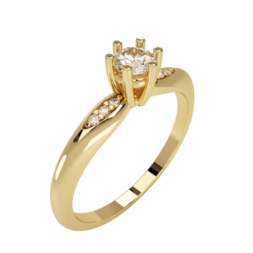 SOLITARIO ORO 14K ZIRCONIAS