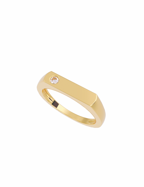 Anillo de Oro 10k y 14k con Circonia