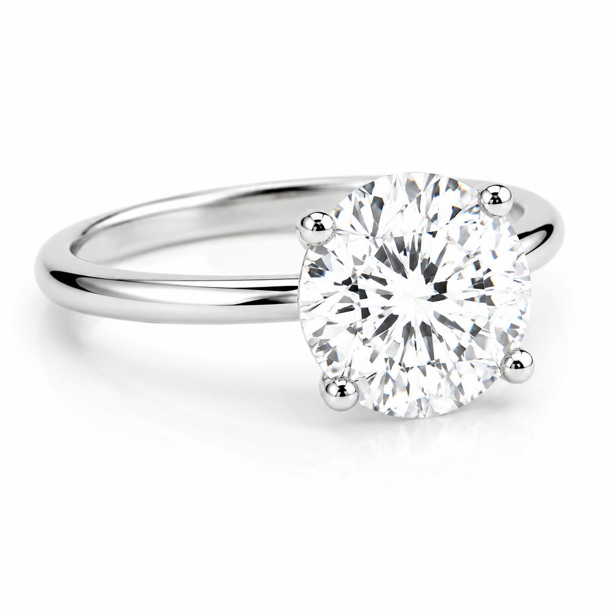 Solitario Corte Redondo de 1.5ct en Oro 14k