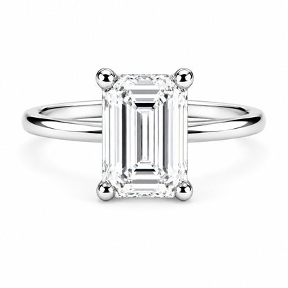 Solitario Corte Esmeralda de 1ct en Oro 14k
