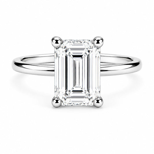 Solitario Diamante Corte Esmeralda .50ct