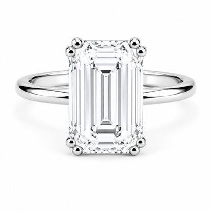 Solitario Oro 14k Diamante Laboratorio Corte Esmeralda 1.5ct