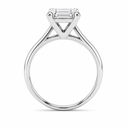 Solitario Oro 14k Diamante Laboratorio Corte Esmeralda 1.5ct