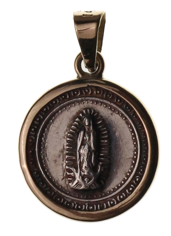 MEDALLA VIRGEN DE GUADALUPE PLATA/ORO 14K